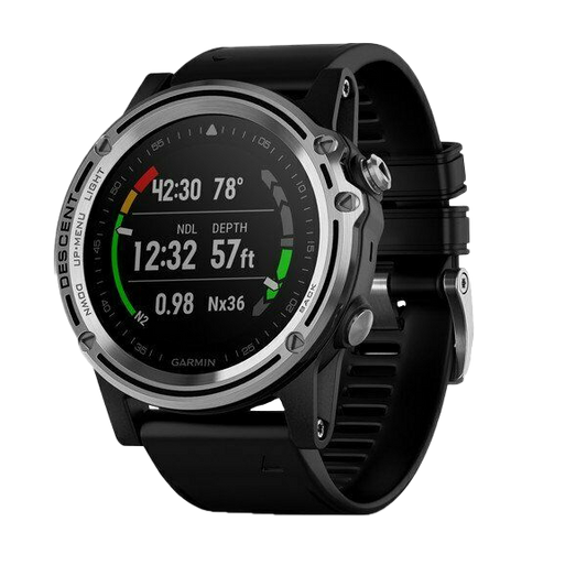 Garmin Descent Mk1, Silver with Black Band, Marine Smartwatch for Divers (Garmin Certified Refurbished) by Garmin