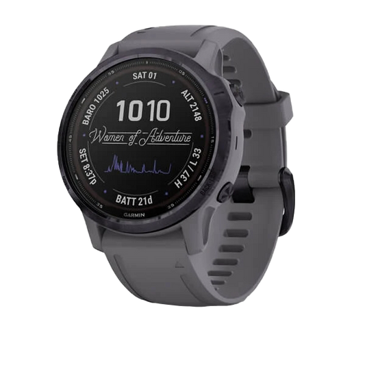 Garmin Fenix 6S Pro Solar - Amethyst Steel with Shale Gray Band (010-02409-14) by Garmin