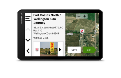 Explore routes with the Garmin RV Cam 795, GPS Navigator 7-inch with Built-in Dash Cam (010-02728-00) for safe travels.