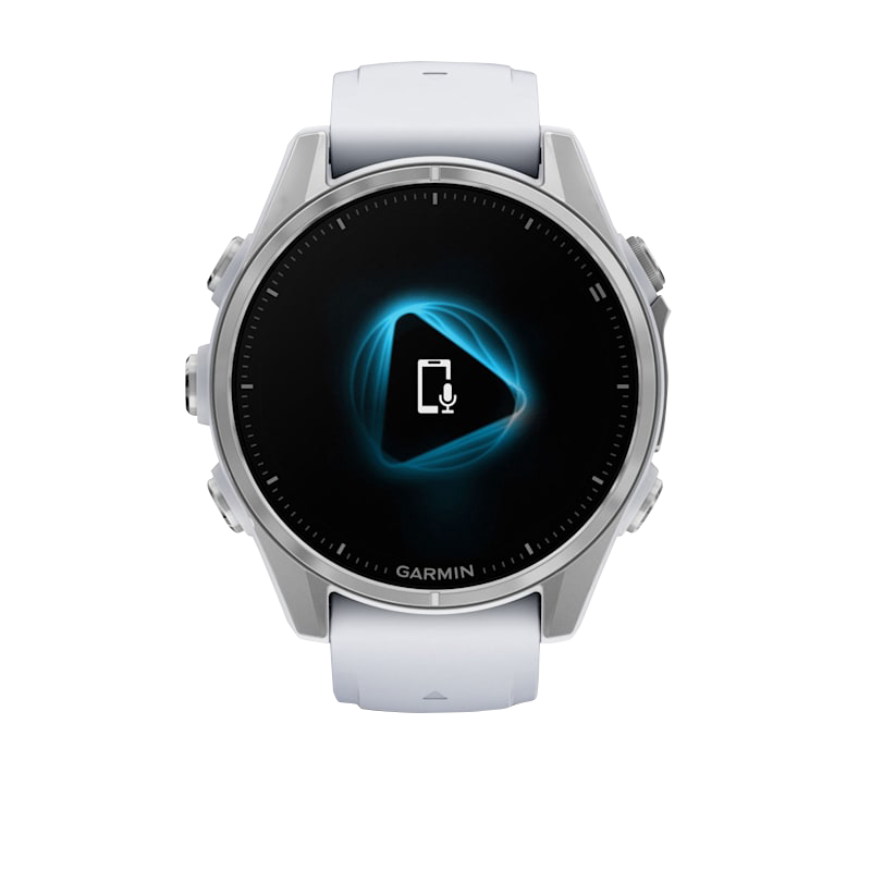 Garmin Fenix 8, AMOLED 43mm, Silver with Whitestone Silicone Band (010-02903-00)