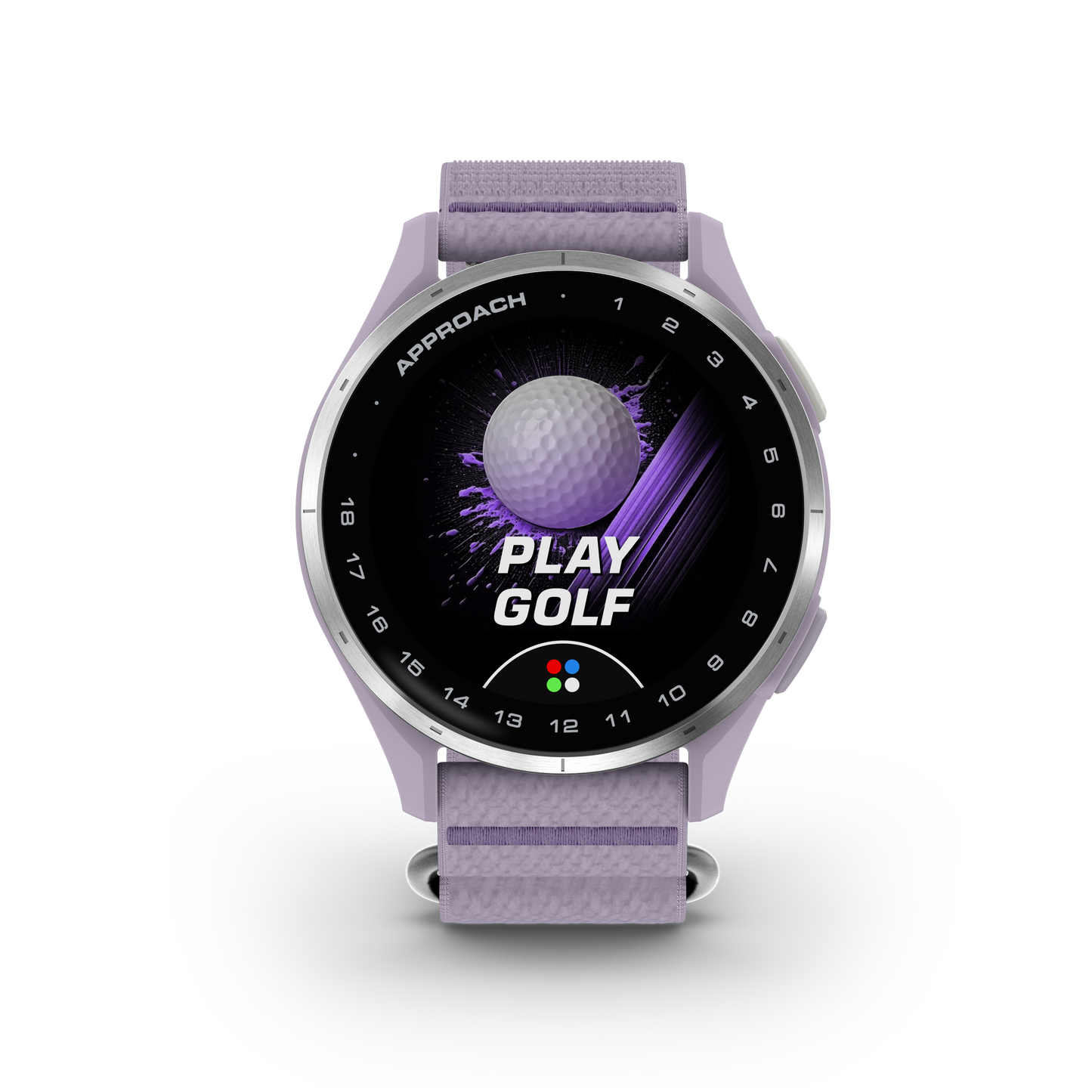 Garmin Approach J1, Silver Aluminum Bezel w/ Lilac ComfortFit Band (010-03898-10)