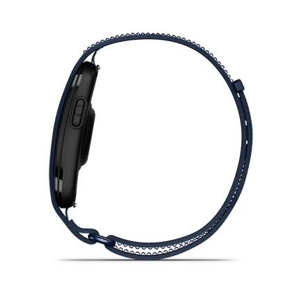 CIRQA Smart Band for Garmin Venu, Captain Blue fabric strap with scalloped edge (L-XL)
