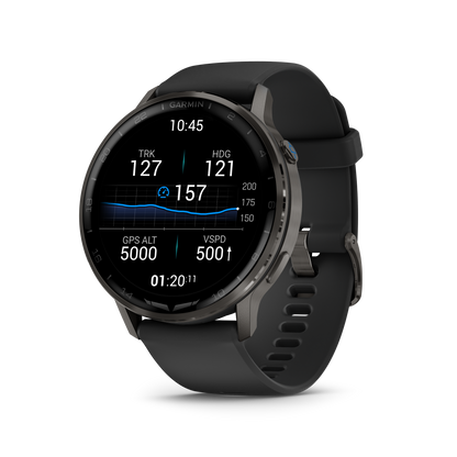 Garmin D2 Air X15, Slate with Black Silicone Band (010-03014-51)