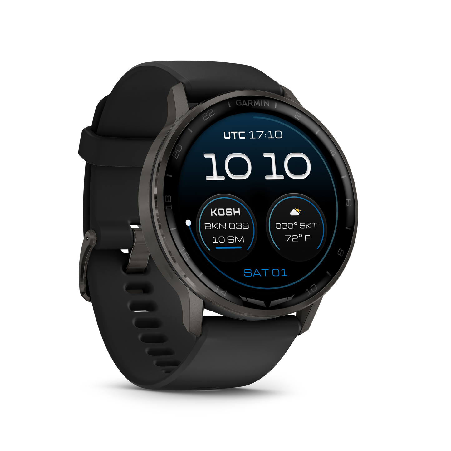 Garmin D2 Air X15, Slate with Black Silicone Band (010-03014-51)