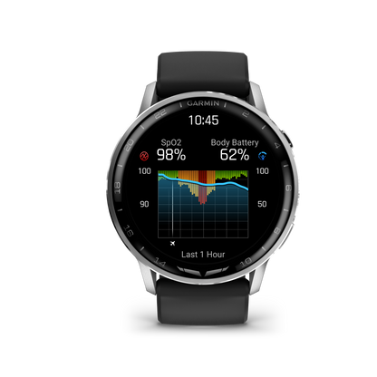 Garmin D2 Air X15, Silver with Black Silicone Band (010-03014-50)