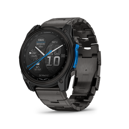Garmin D2 Mach 1 Pro, montre connectée aviateur 51 mm avec bracelet en titane ventilé (010-02804-80)