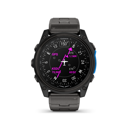 Garmin D2 Mach 1 Pro, montre connectée aviateur 51 mm avec bracelet en titane ventilé (010-02804-80)