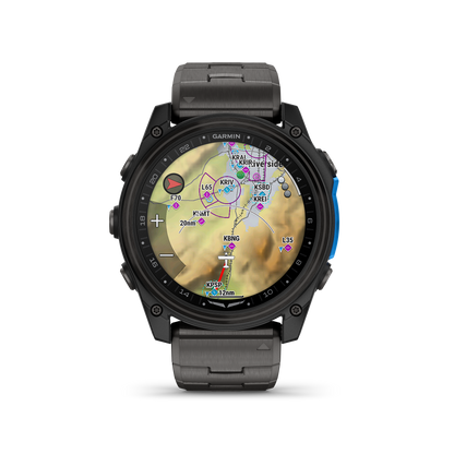 Garmin D2 Mach 1 Pro, montre connectée aviateur 51 mm avec bracelet en titane ventilé (010-02804-80)