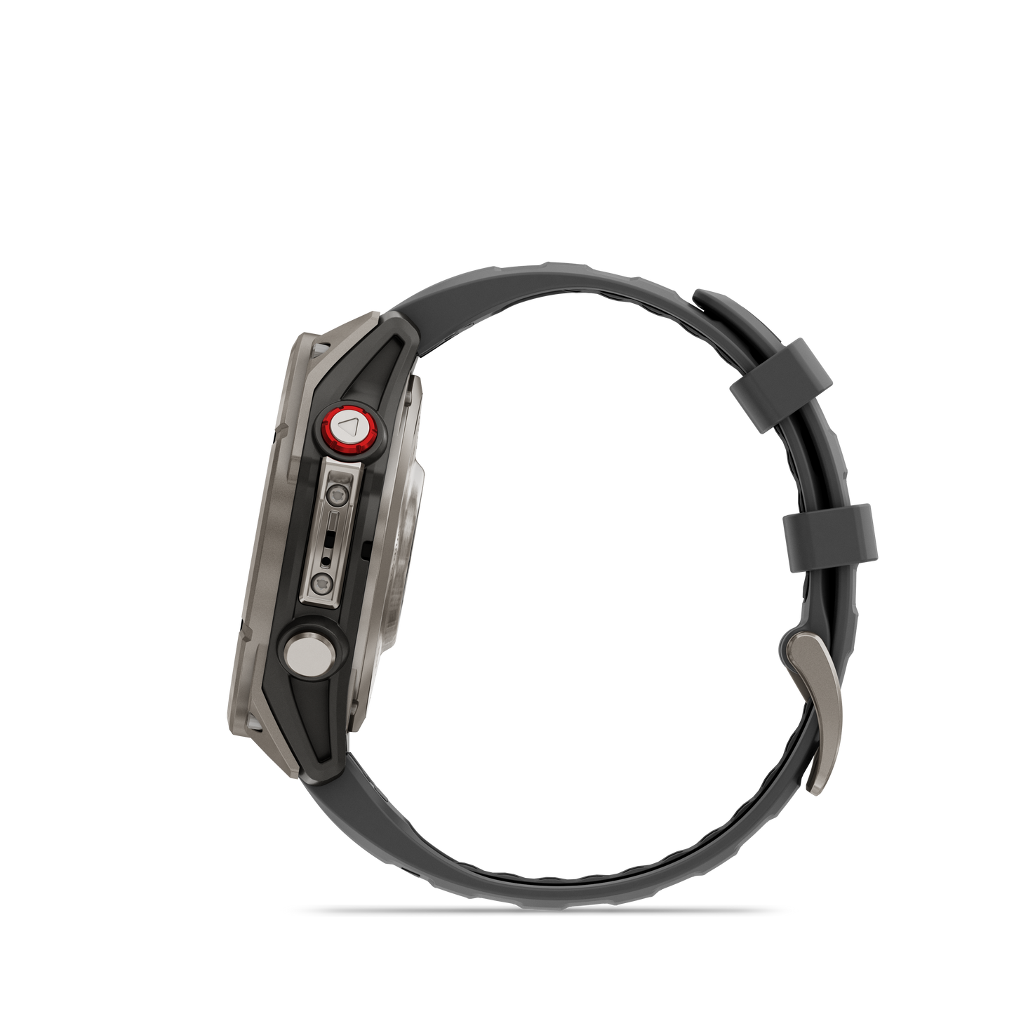 Garmin Fenix ​​8, 47 mm AMOLED, saphir solaire, titane DLC gris carbone avec bracelet en silicone noir/gris galet (010-02906-10)