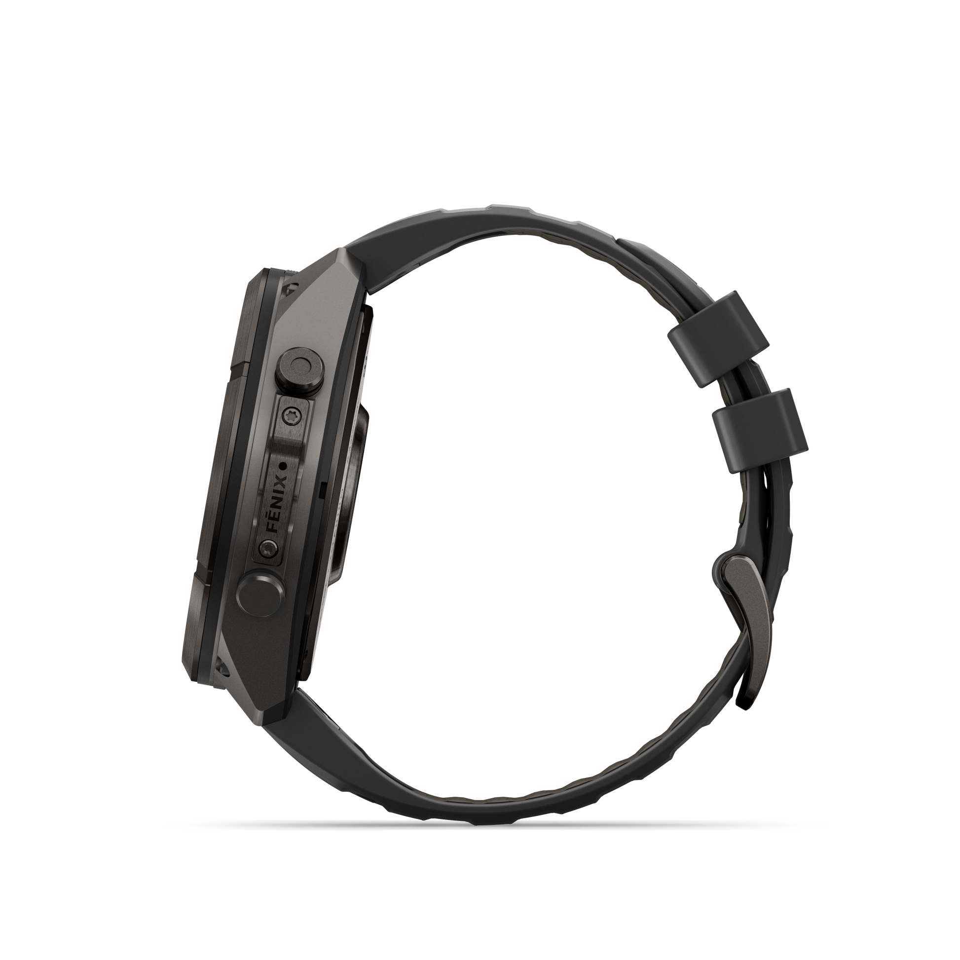 Garmin Fenix 9 Pro inReach AMOLED 51mm DLC Titanium smartwatch with black/gray silicone band