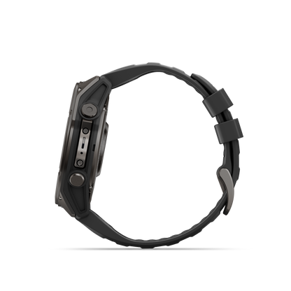 Garmin Fenix 9 AMOLED, (51mm), DLC Titanium w/ Black Silicone Band (010-04763-10)