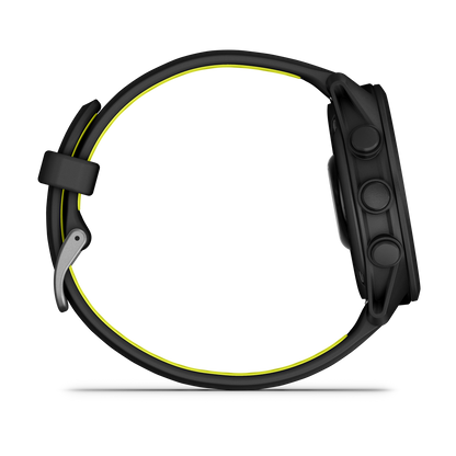 Garmin Forerunner 170 smart watch in black with neon yellow accents
