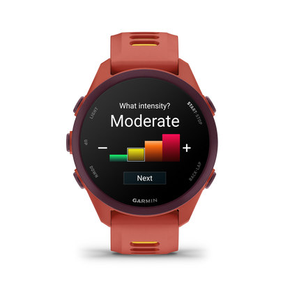 Garmin Forerunner 170 Music smartwatch with red-pink/mango band