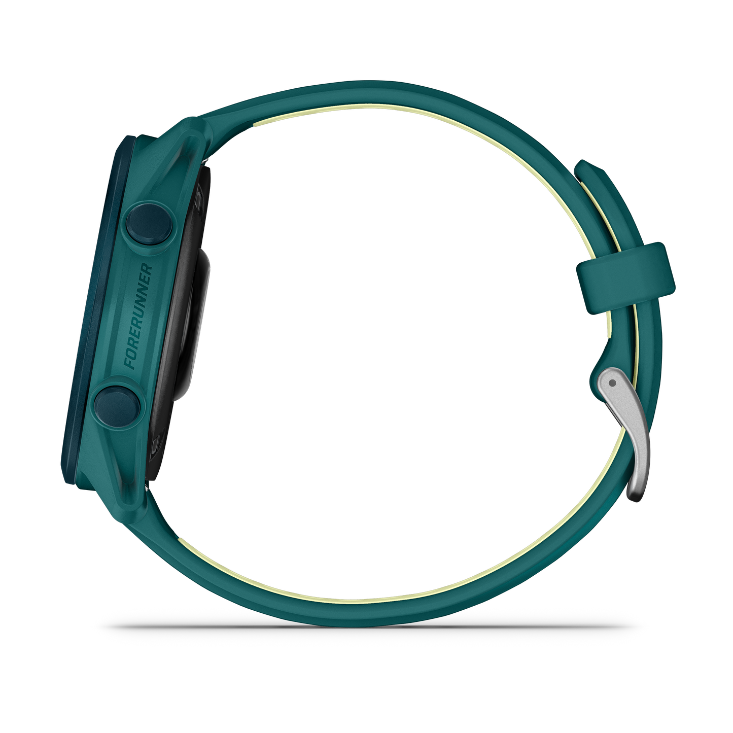 Garmin Forerunner 170 Music smartwatch in teal green with citron strap