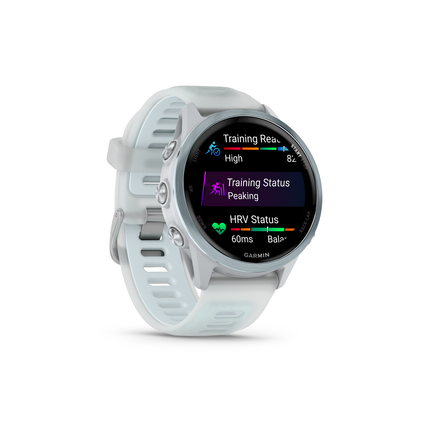 Garmin Forerunner 265, lunette noire de 46 mm avec boîtier Aqua et bracelet en silicone Aqua/noir (010-02810-02)