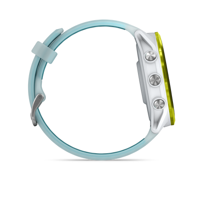 Garmin Forerunner 265, lunette noire de 46 mm avec boîtier Aqua et bracelet en silicone Aqua/noir (010-02810-02)