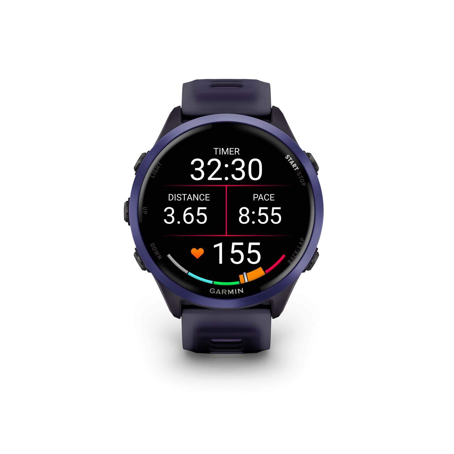 Garmin Forerunner 265, lunette noire de 46 mm avec boîtier Aqua et bracelet en silicone Aqua/noir (010-02810-02)