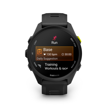 Garmin Forerunner 70 GPS fitness smartwatch in black with silicone strap