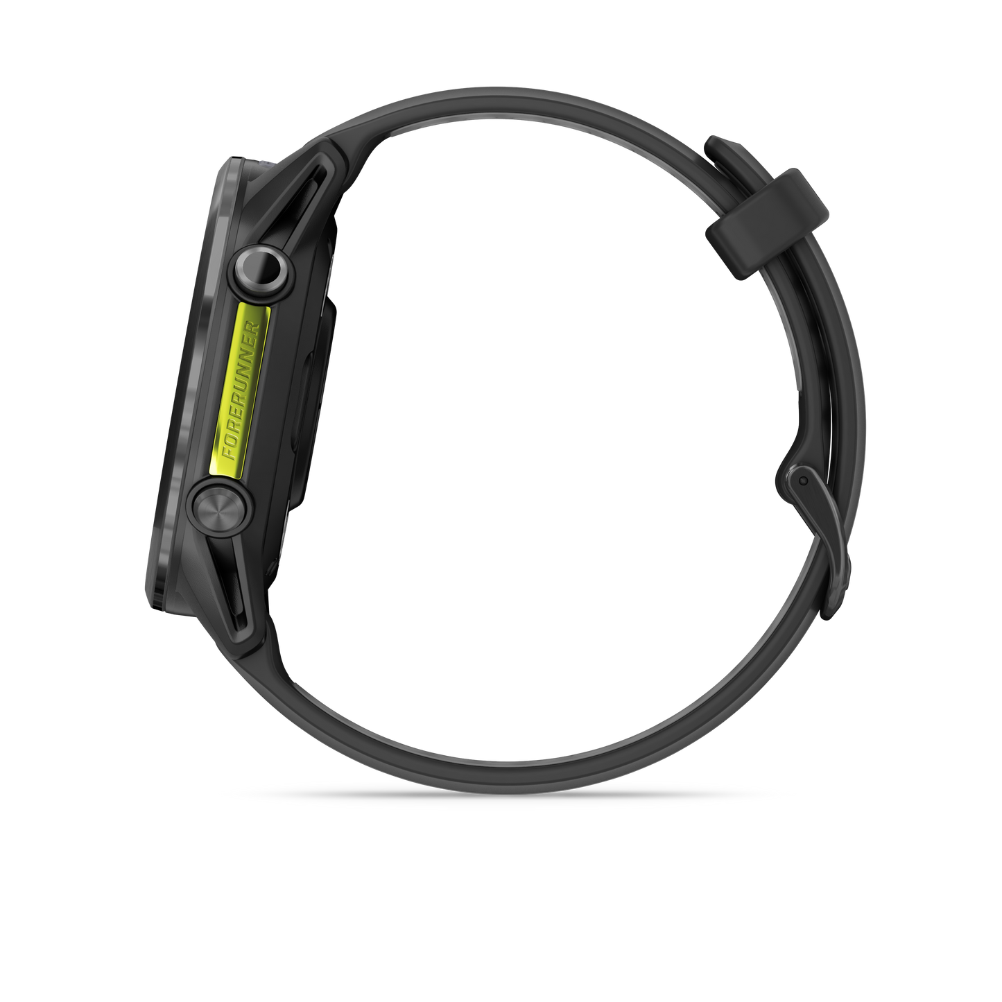 Garmin Forerunner 965, lunette en titane DLC gris carbone avec boîtier noir et bracelet en silicone jaune/noir (010-02809-02)