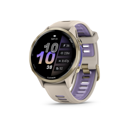 Garmin Forerunner 970, Soft Gold Titanium with French Gray/Indigo (010-02969-02)