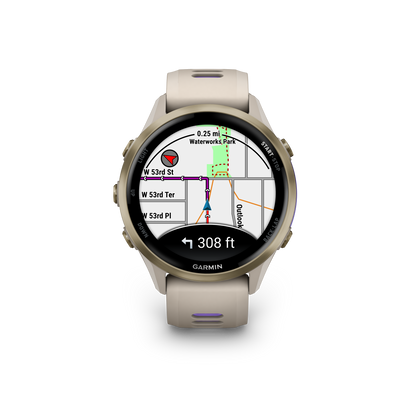 Garmin Forerunner 970, Soft Gold Titanium with French Gray/Indigo (010-02969-02)