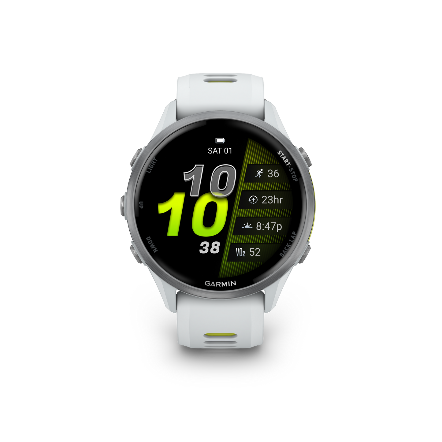 Garmin Forerunner 970, Titanium with Whitestone/Amp Yellow Band (010-02969-01)