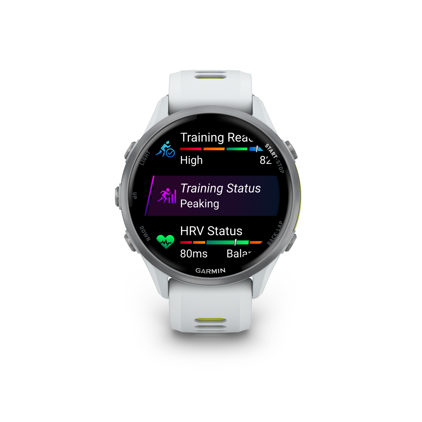 Garmin Forerunner 970, Titanium with Whitestone/Amp Yellow Band (010-02969-01)