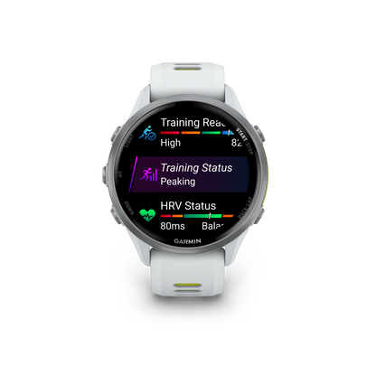 Garmin Forerunner 970, Titanium with Whitestone/Amp Yellow Band (010-02969-01)