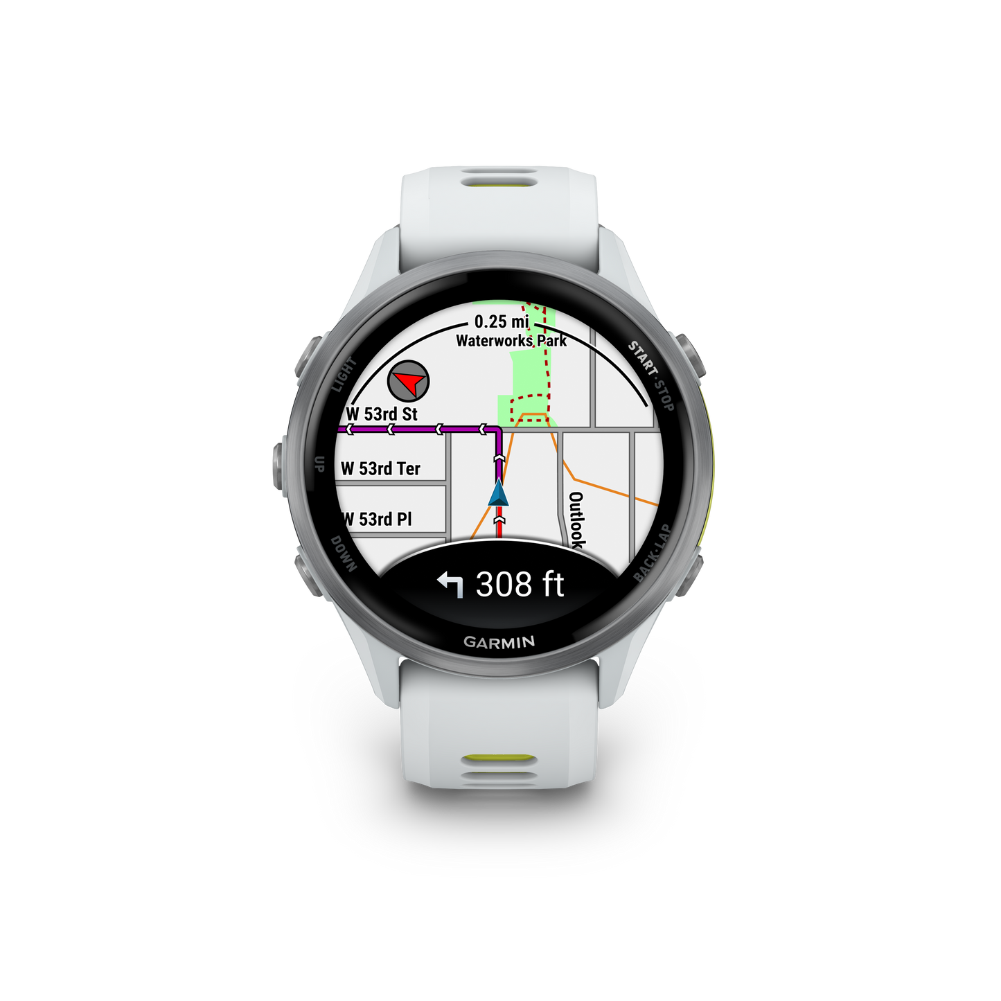 Garmin Forerunner 970, Titanium with Whitestone/Amp Yellow Band (010-02969-01)