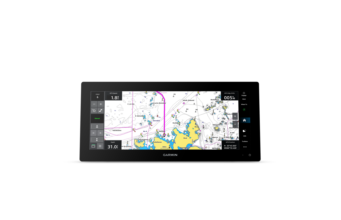 Garmin GPSMAP 1543xsv SideVü, ClearVü and Traditional CHIRP Sonar with Mapping (010-03855-01)