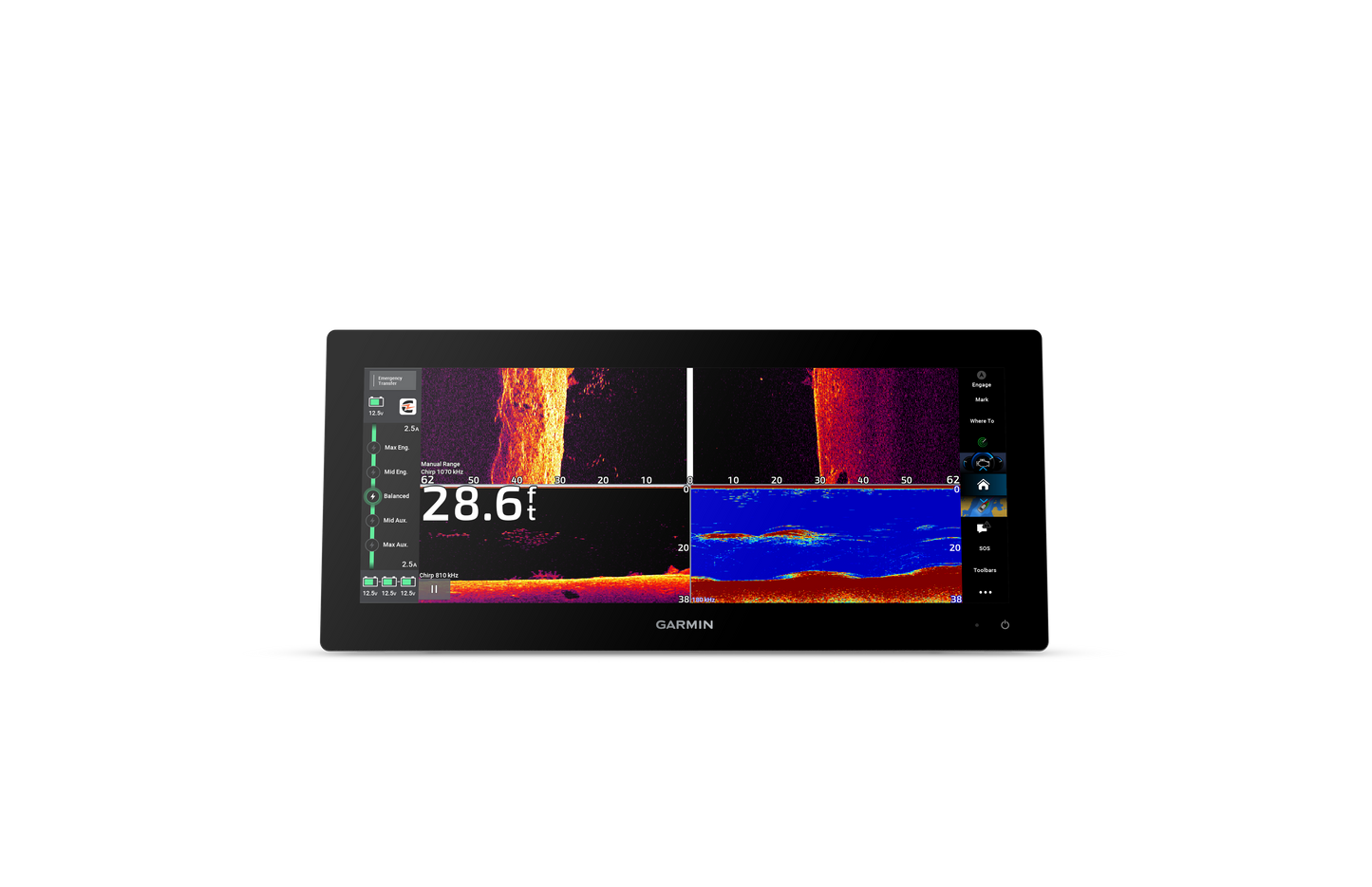 Garmin GPSMAP 1523xsv SideVu, ClearVu and Traditional CHIRP Sonar w/ Worldwide Basemap (010-03855-00)