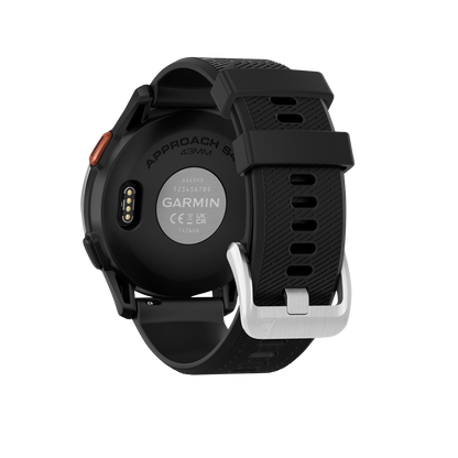 Garmin Approach S44, Silver Bezel/Black Band, Golf GPS Smartwatch & Rangefinder (010-03009-00)