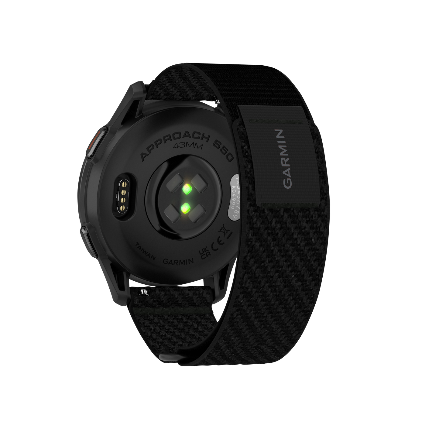 Garmin Approach S50, Slate Bezel/Black ComfortFit Nylon Band, Golf GPS Smartwatch & Rangefinder (010-03010-00)