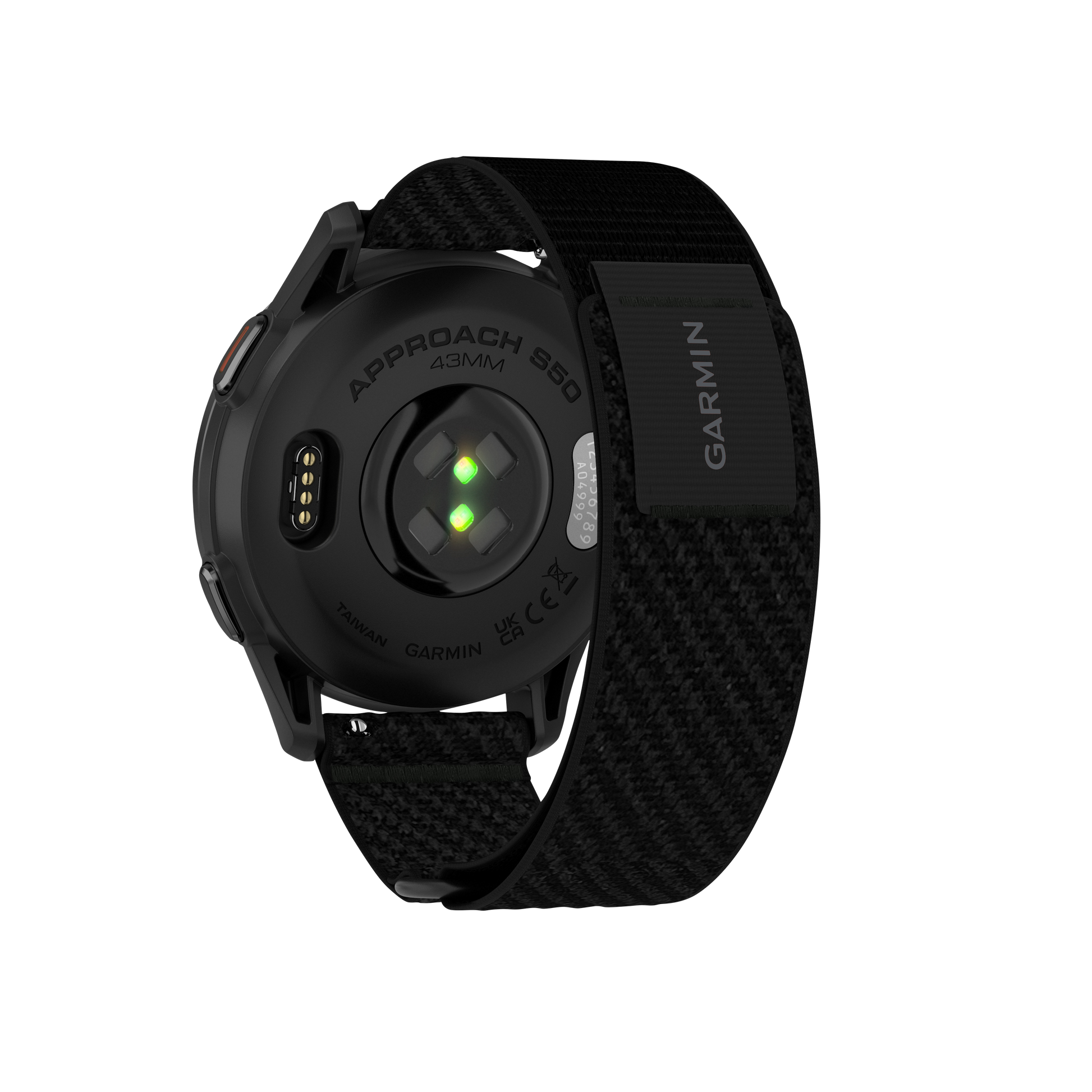Garmin Approach S50, Slate Bezel/Black ComfortFit Nylon Band, Golf GPS Smartwatch & Rangefinder (010-03010-00)