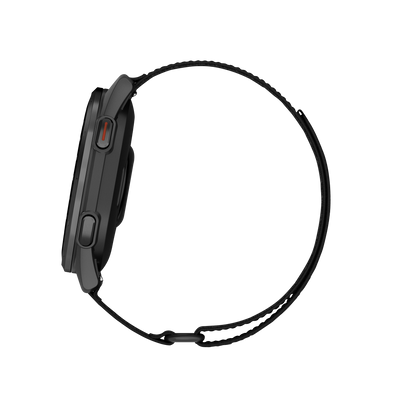 Garmin Approach S50, Slate Bezel/Black ComfortFit Nylon Band, Golf GPS Smartwatch & Rangefinder (010-03010-00)