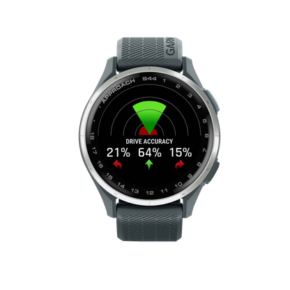 Garmin Approach S44, Silver Bezel/Twilight Band, Golf GPS Smartwatch & Rangefinder (010-03009-01)