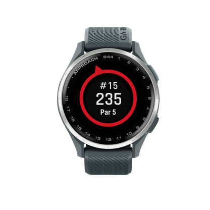 Garmin Approach S44, Silver Bezel/Twilight Band, Golf GPS Smartwatch & Rangefinder (010-03009-01)