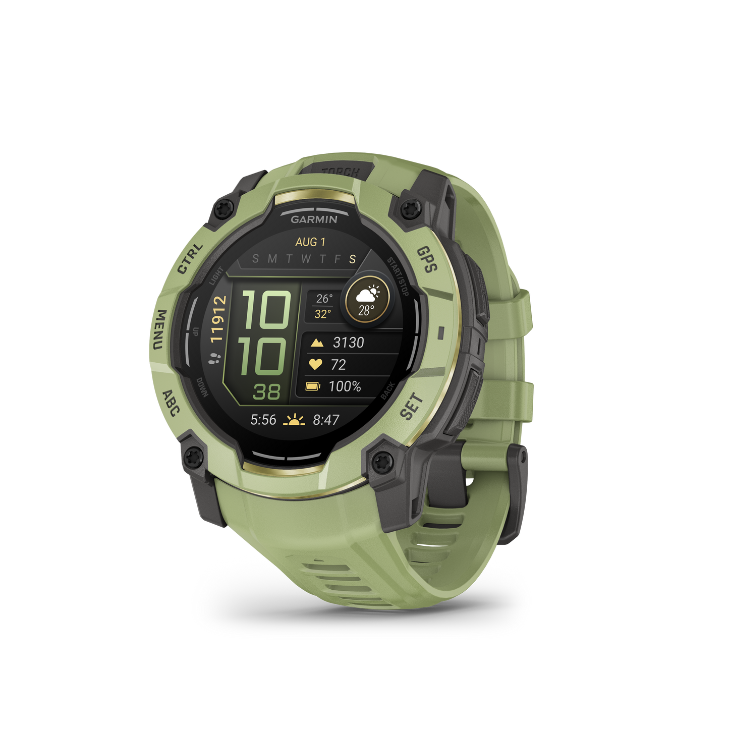 Garmin Instinct 3 AMOLED, (50mm) Fern Green with Fern Green Band (010-03020-02)