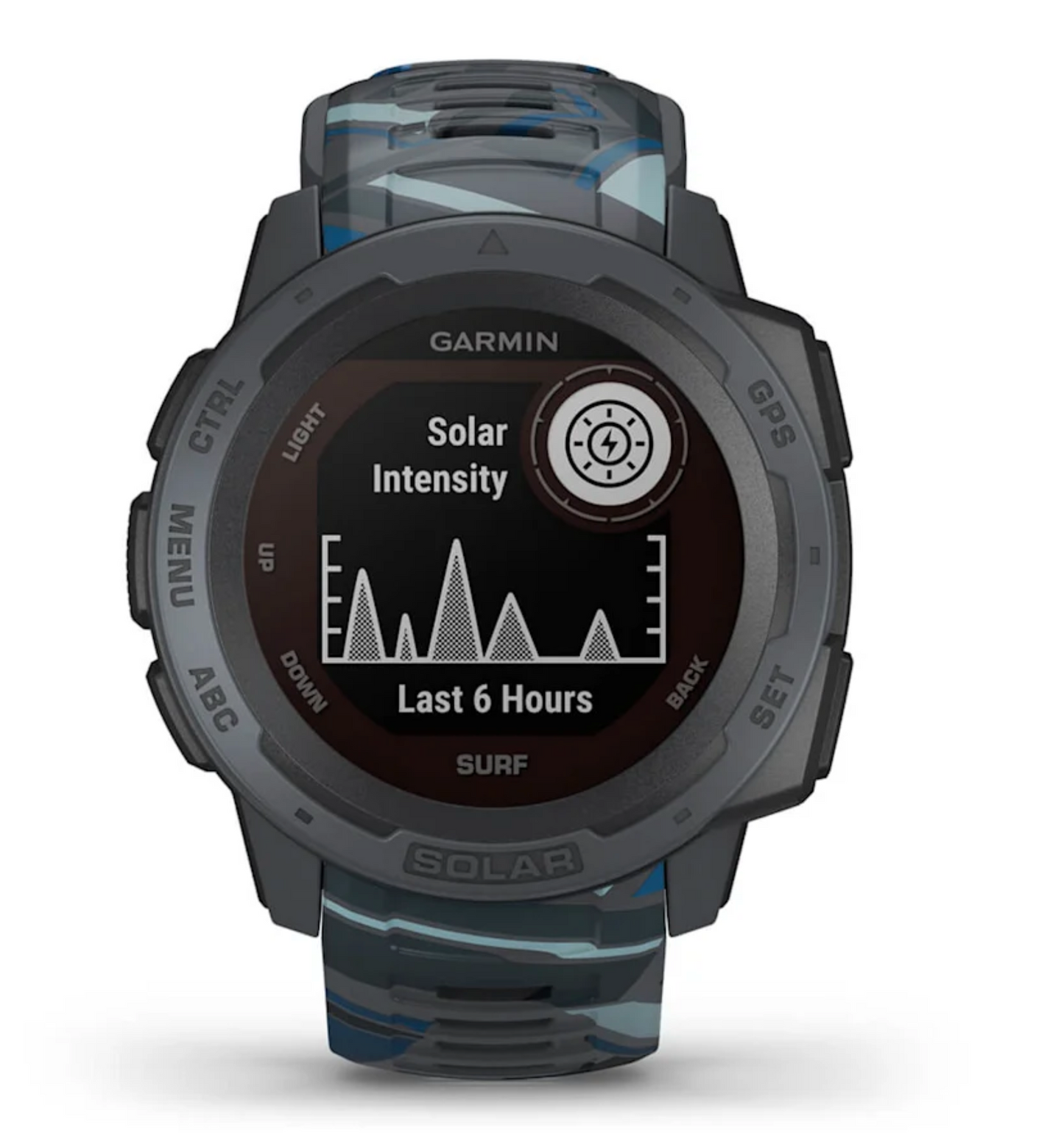 Montre connectée GPS robuste Garmin Instinct Solar Surf, Pipeline (reconditionnée et certifiée Garmin)
