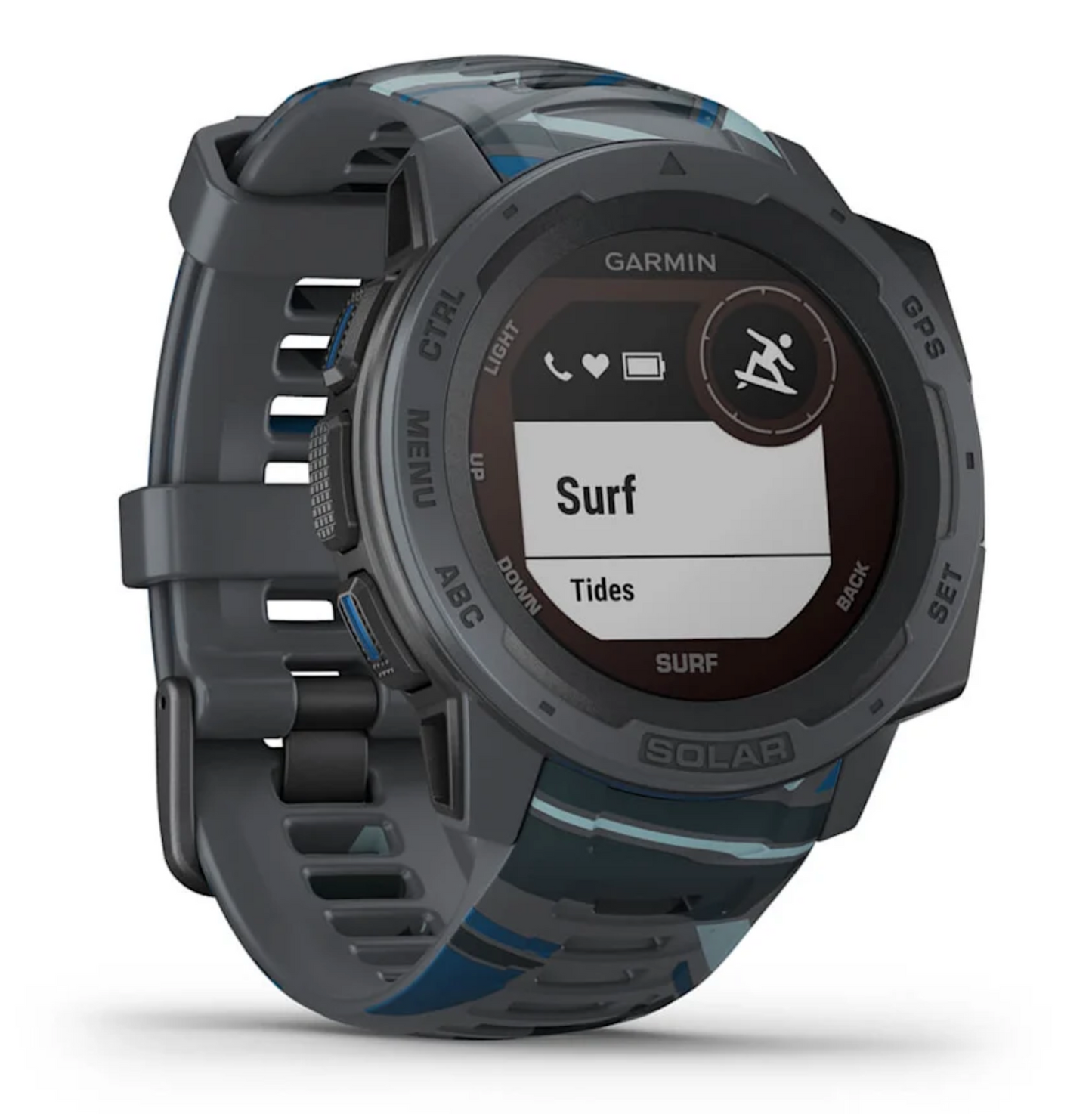 Montre connectée GPS robuste Garmin Instinct Solar Surf, Pipeline (reconditionnée et certifiée Garmin)