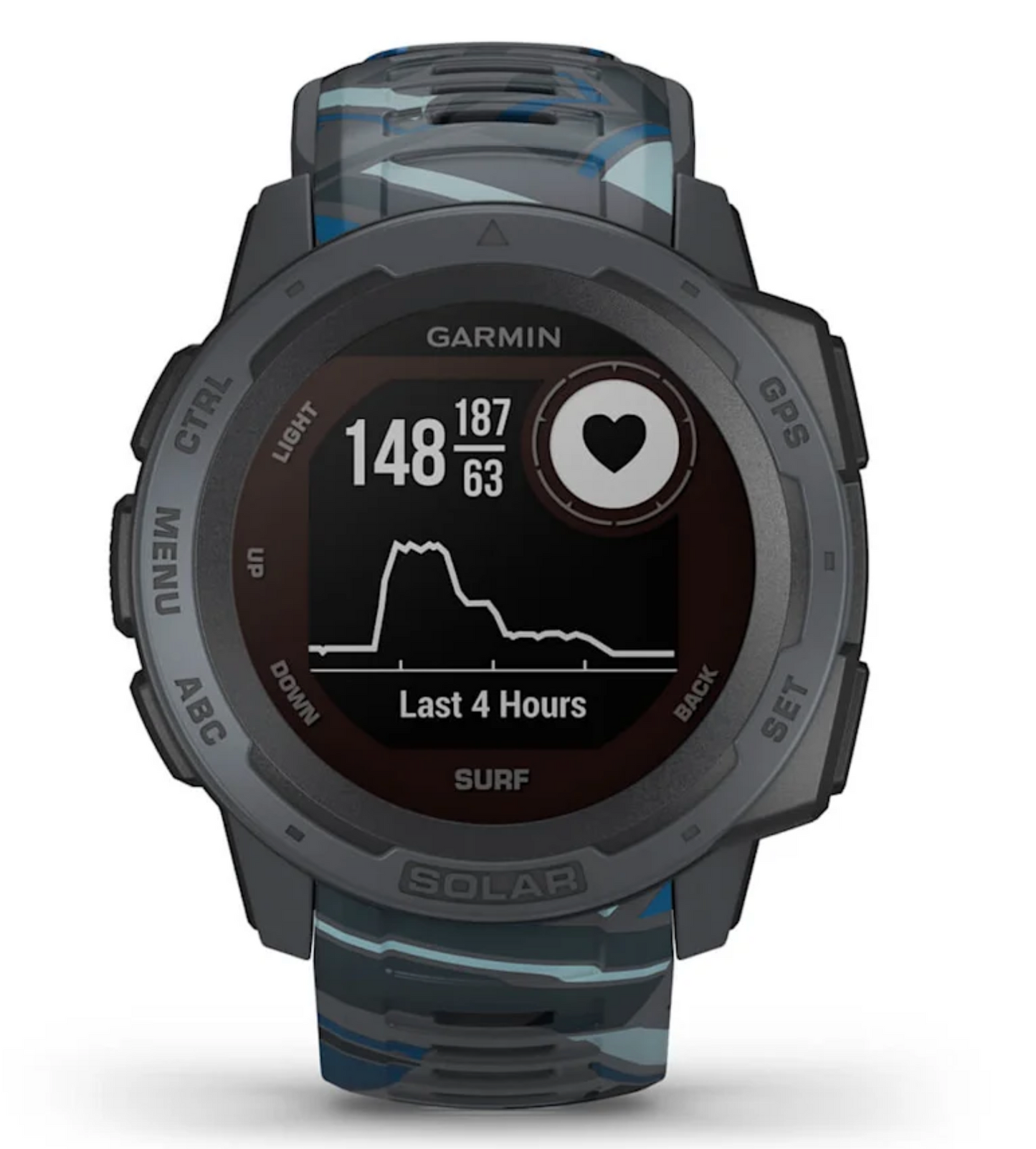 Montre connectée GPS robuste Garmin Instinct Solar Surf, Pipeline (reconditionnée et certifiée Garmin)