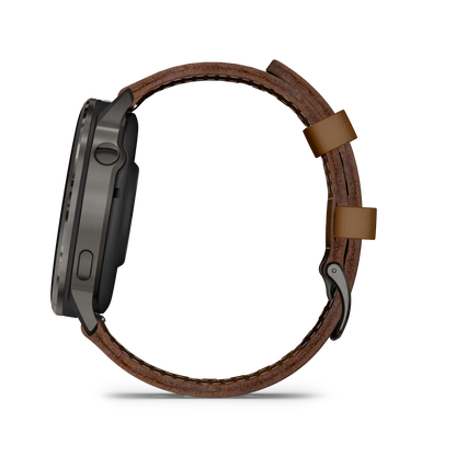 Garmin Venu 4, 45mm, Slate with Black Silicone Band and Brown Leather Band (010-03014-03) by Garmin