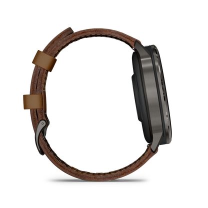 Garmin Venu 4, 45mm, Slate with Black Silicone Band and Brown Leather Band (010-03014-03) by Garmin