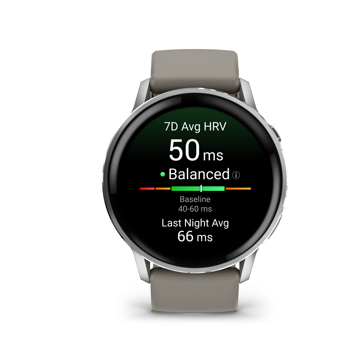 Garmin Venu 4, 45mm, Silver with Silver Gray Silicone Band (010-03014-01) by Garmin