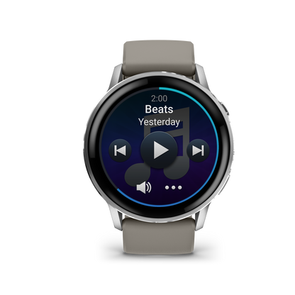 Garmin Venu 4, 45mm, Silver with Silver Gray Silicone Band (010-03014-01) by Garmin