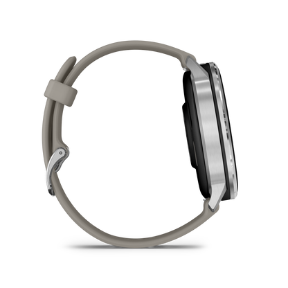 Garmin Venu 4, 45mm, Silver with Silver Gray Silicone Band (010-03014-01) by Garmin