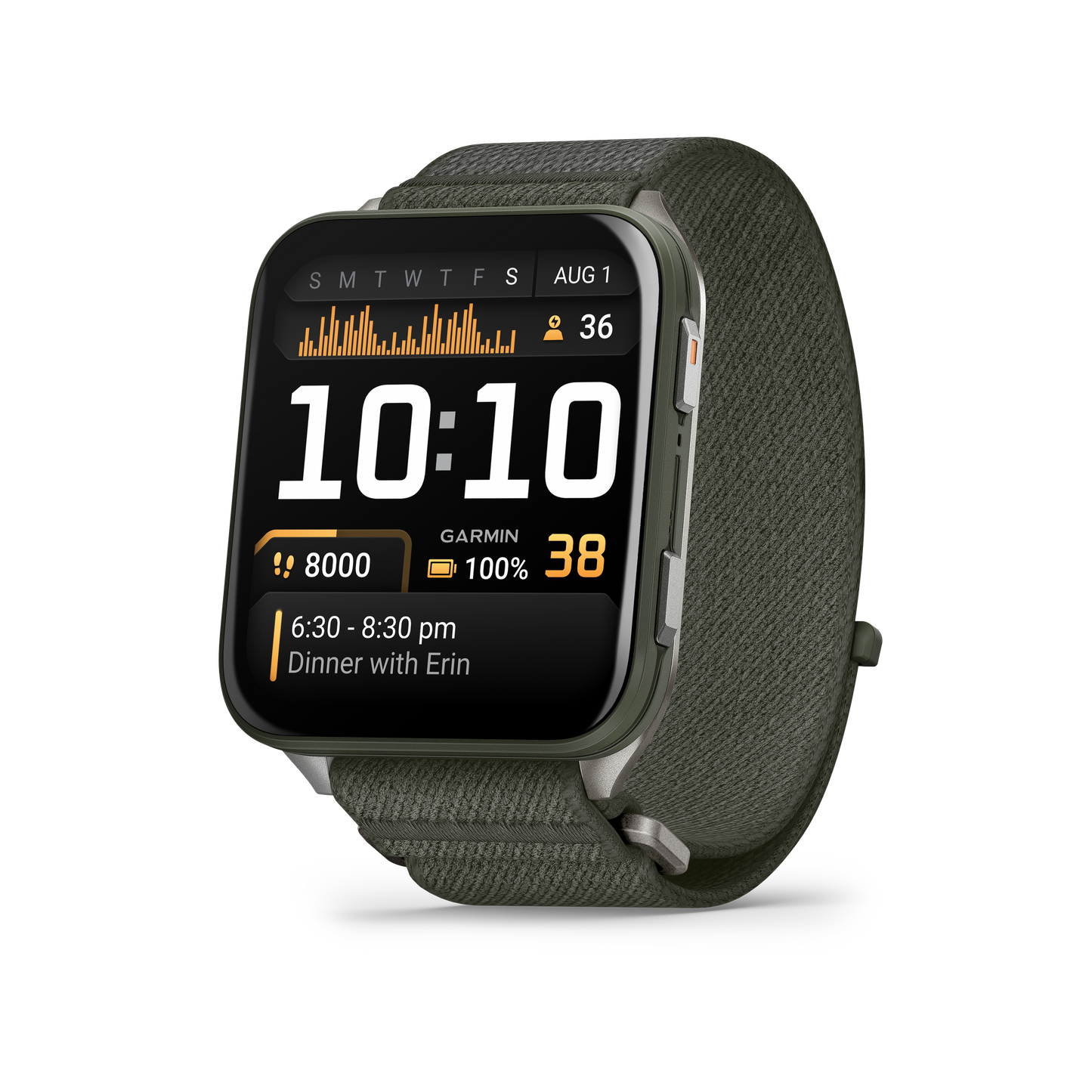 Garmin Venu 3, lunette en acier inoxydable argenté de 45 mm avec boîtier Whitestone et bracelet en silicone (010-02784-00)