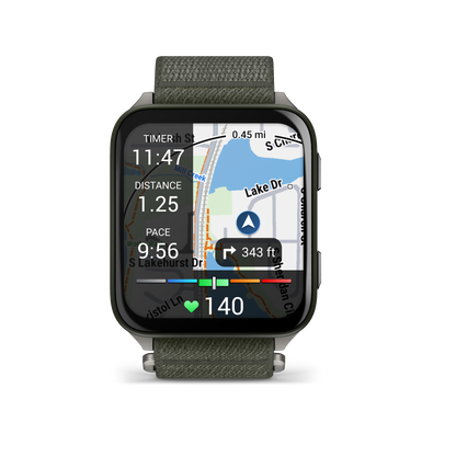 Garmin Venu 3, lunette en acier inoxydable argenté de 45 mm avec boîtier Whitestone et bracelet en silicone (010-02784-00)