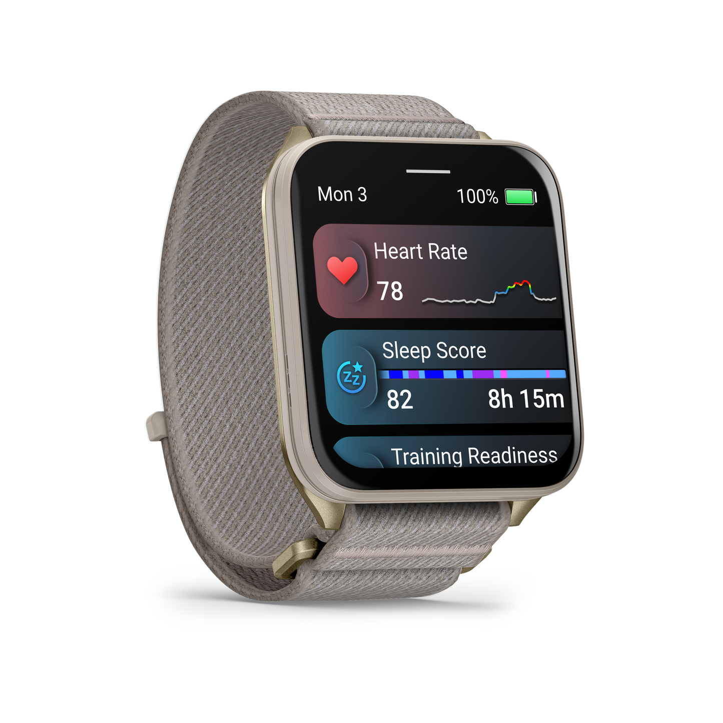 Garmin Venu 3, lunette en acier inoxydable argenté de 45 mm avec boîtier Whitestone et bracelet en silicone (010-02784-00)