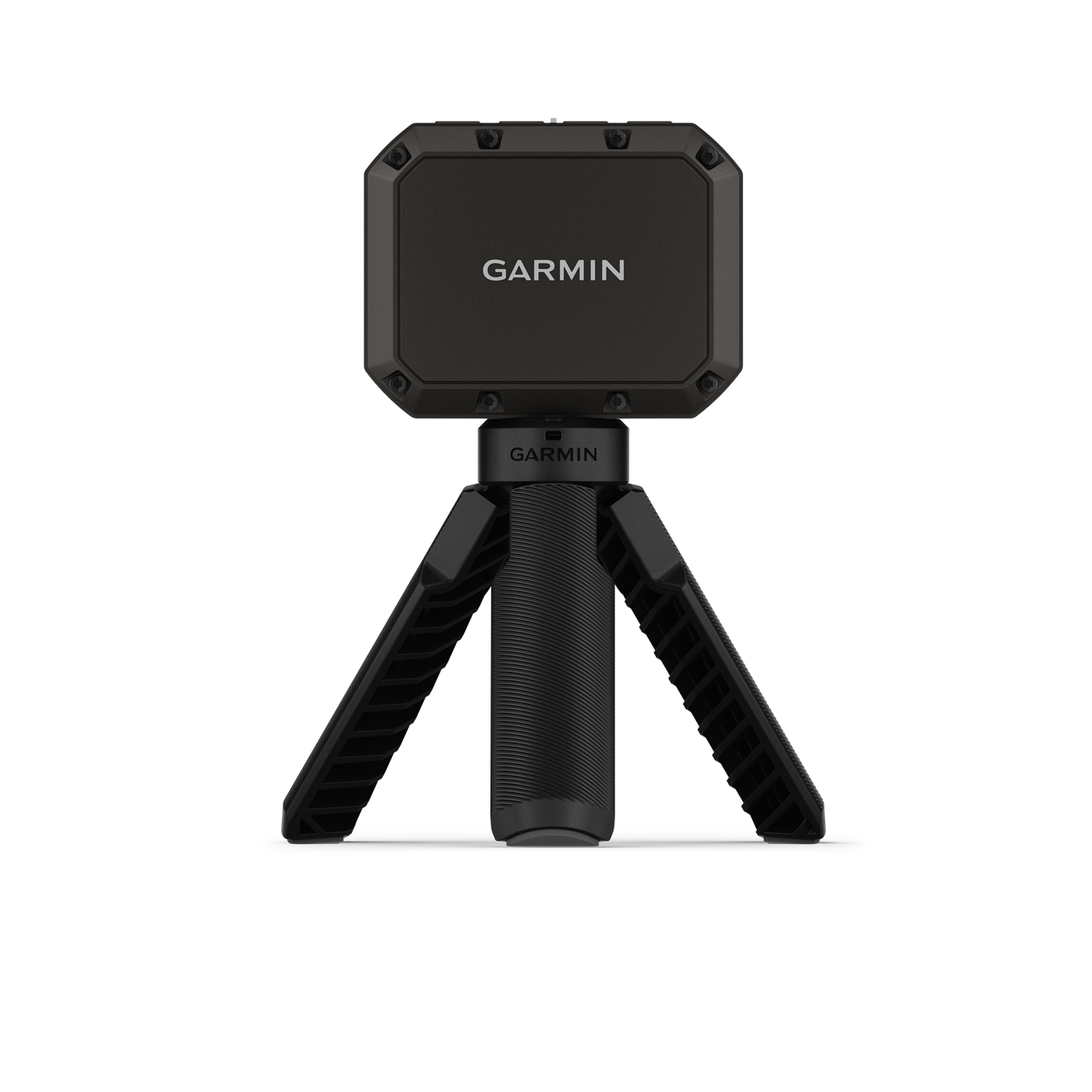 Garmin Xero C2 Chronograph on a black rugged tripod stand; shooting and range accessory.
